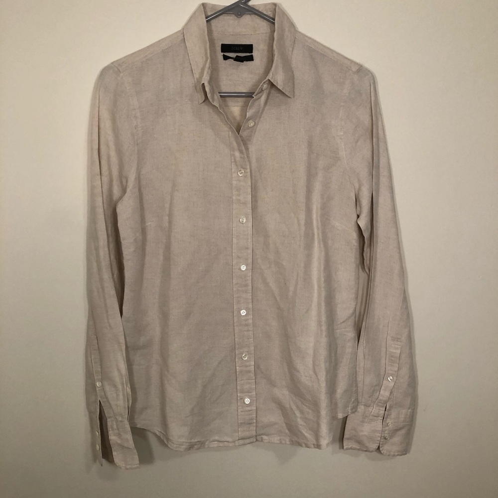 J Crew linen button up